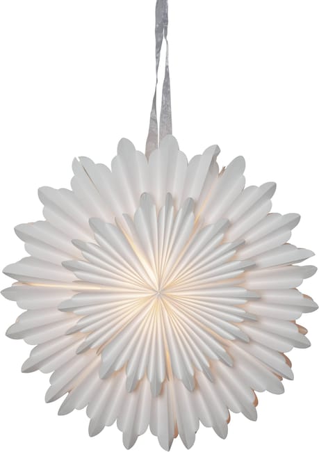 ETOILE DE NOEL CRYSTAL A SUSP BLANC D55