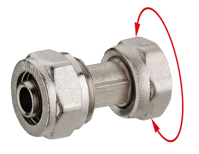 Raccord écrou libre à compression femelle 12/17 (3/8") pour tube multicouche Ø16