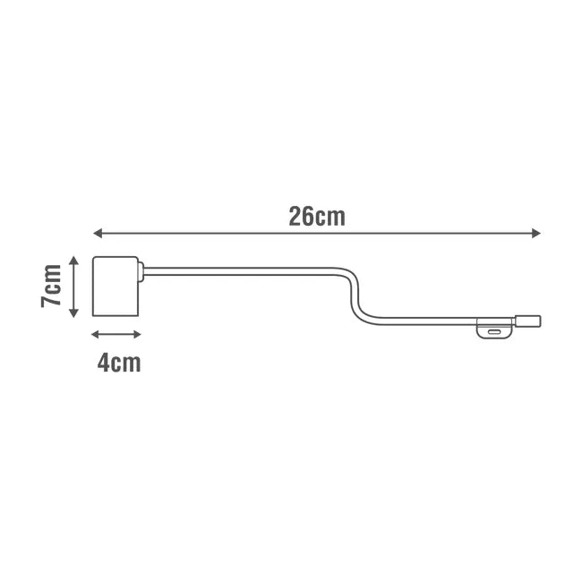 Spot dessus de meuble Sveva, module LED, blanc neutre, noir INSPIRE