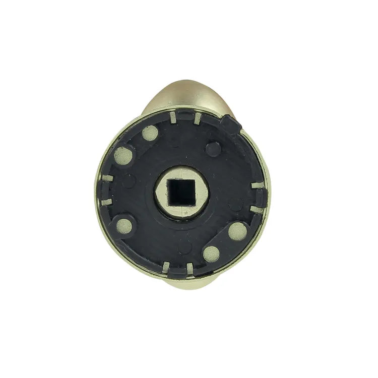 1 bouton sur rosace ovale LINEA BERTOMANI sans trou laiton brossé A3