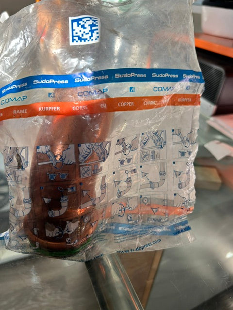 Coude 90° à sertir en cuivre – Ø 54 mm
