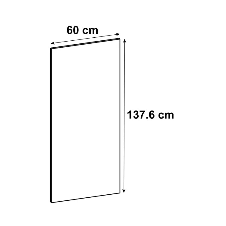 Joue Tokyo blanc mat, DELINIA ID H.137.6 x l.60 cm