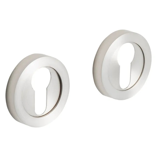 2 rosaces de fonction INSPIRE, zamak nickelé trou de cylindre