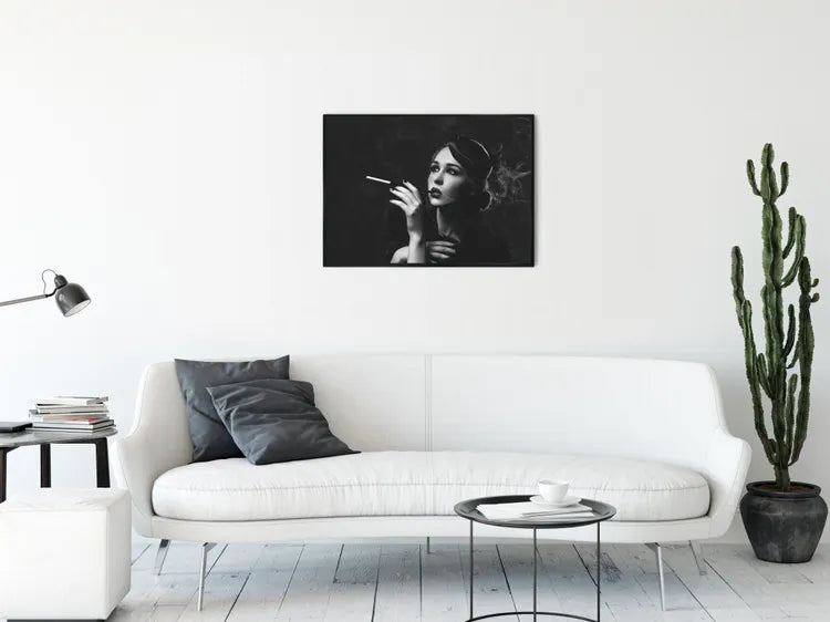 Affiche Smoke and dream, gris l.50 x H.70 cm