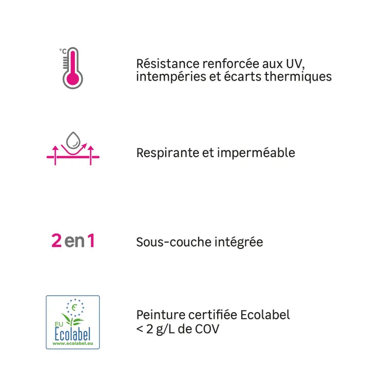 Peinture extérieure façade Conditions extrêmes LUXENS sable mat 10l