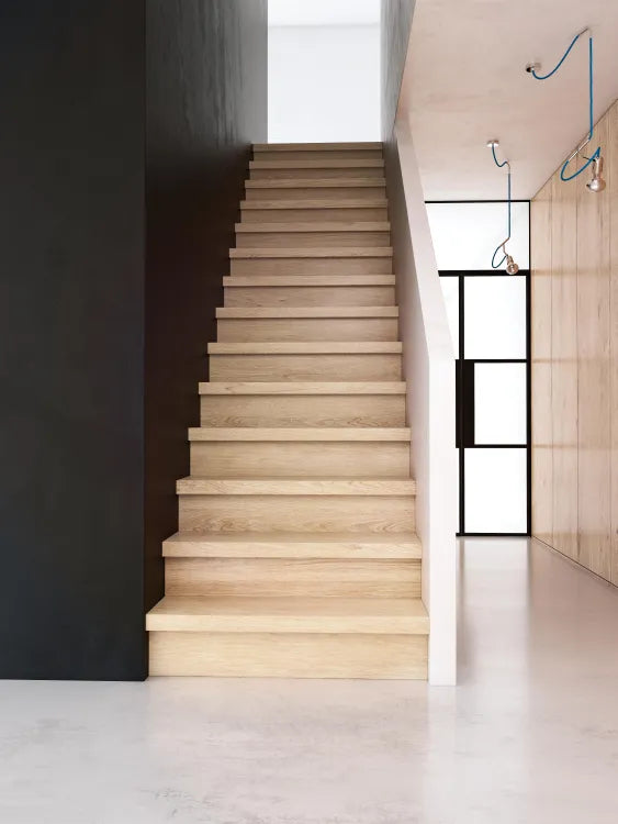 Lot de 2 contremarches pour rénovation escalier chêne gris, L.100 x l.20 cm