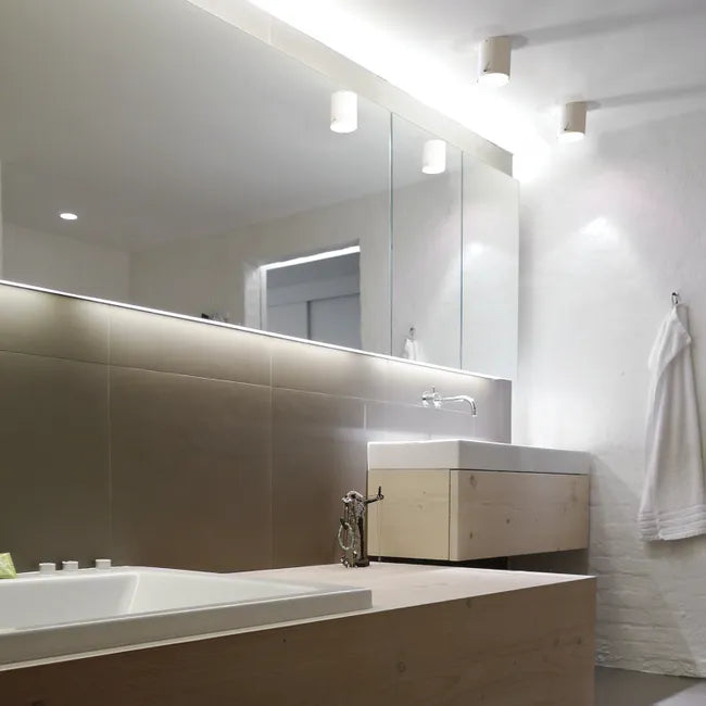 Spot à fixer salle de bains IPS4 orientable led GU10 blanc