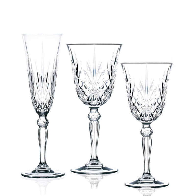 Cristalleria Italiana Melodia Ensemble De Calices en Verre - Ensemble 12 Pcs