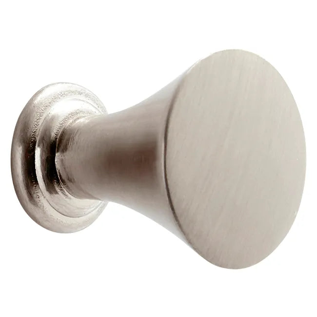 Bouton de meuble rond Trinity, zamak argent brossé, Diam.19 mm