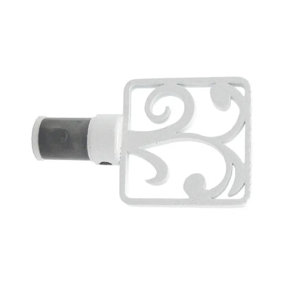 2 embouts pour tringle à rideau, Diam.8 / 10 mm, blanc Cosy, INSPIRE