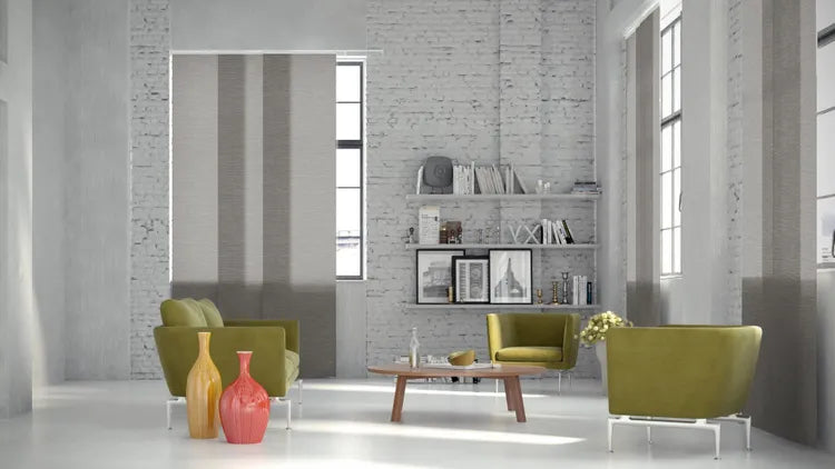 Panneau japonais Bambou, gris, H.250 x l.50 cm