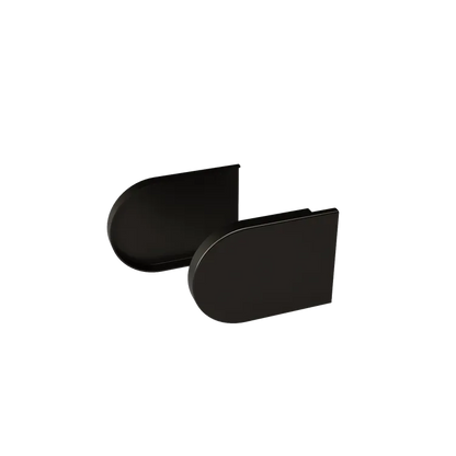 Lot 2 caches métal noir pour tube de store enrouleur diamètre 38mm