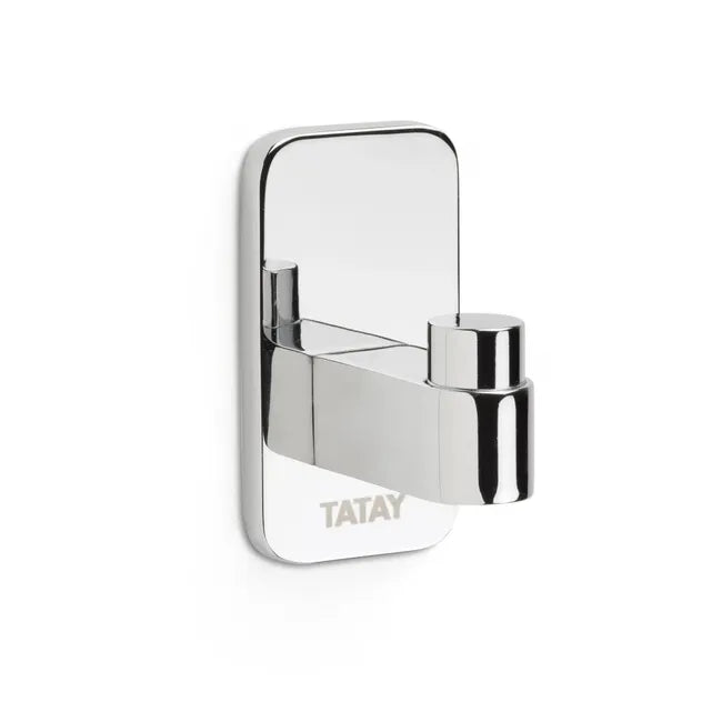 Patère à visser gris / argent Slim TATAY