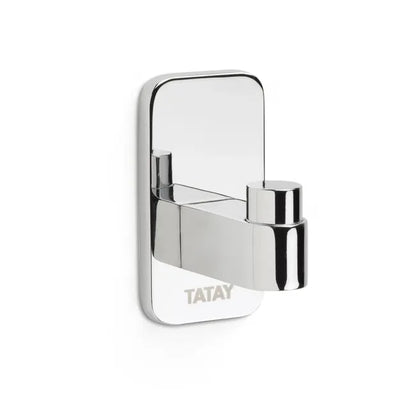 Patère à visser gris / argent Slim TATAY