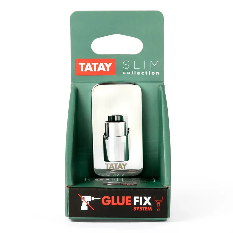 Patère à visser gris / argent Slim TATAY