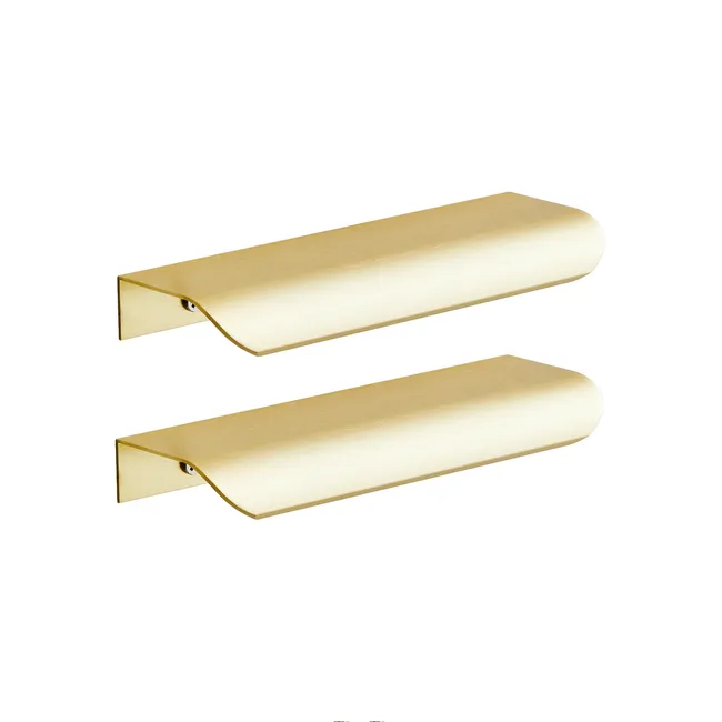 Lot de 2 poignées de meuble INSPIRE Oslo, laiton, Aluminium, entraxe 96 mm