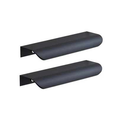 Lot de 2 poignées de meuble INSPIRE Oslo, noir, Aluminium, entraxe 96 mm