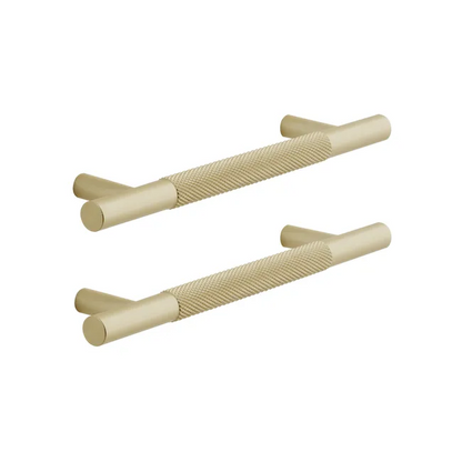 Lot de 2 poignées de meuble INSPIRE Alex, laiton, Aluminium, entraxe 128 mm