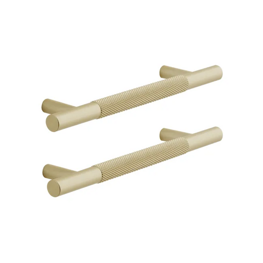 Lot de 2 poignées de meuble INSPIRE Alex, laiton, Aluminium, entraxe 128 mm