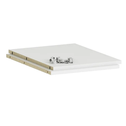 Lot de 2 étagères SPACEO Evo'M P.50 blanc pour caisson L.40 x P.50 cm