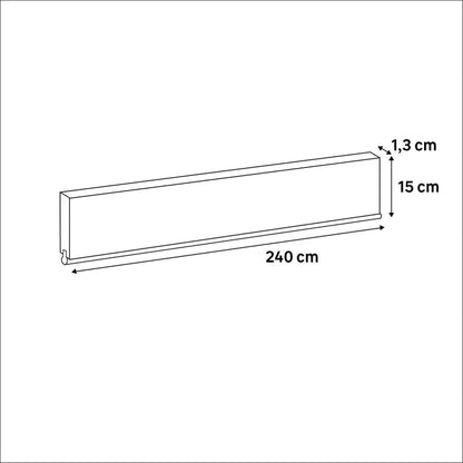 Plinthe de cuisine Venise, vert forêt, H.15 cm x L.2.4 m, Ep.19 mm