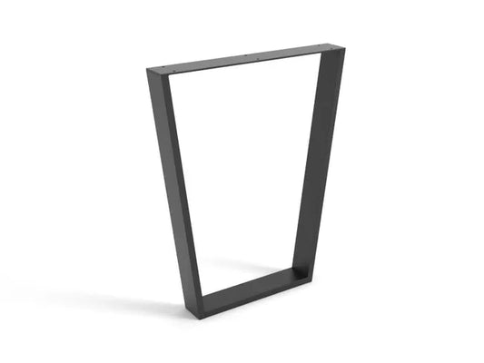 Pied de meuble REI fixe trapézoïdale, acier noir H.71 x l.8 cm