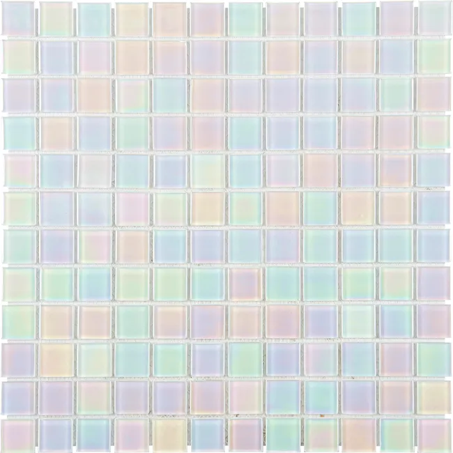 1 plaque de mosaïque Lilou porcelaine blanc 30 x 30 cm MAT INTER