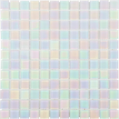 1 plaque de mosaïque Lilou porcelaine blanc 30 x 30 cm MAT INTER