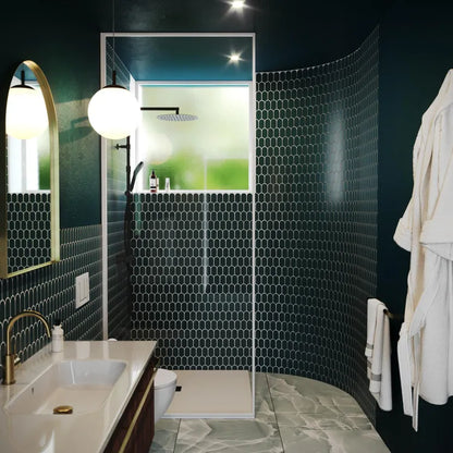 1 plaque de mosaïque Seashell porcelaine vert 29.75 x 28.5 cm ARTENS