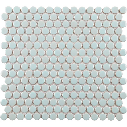 1 plaque de mosaïque Pastille porcelaine turquoise 31.5 x 29.1 cm MAT INTER