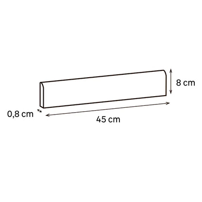 Lot de 3 plinthes carrelage Béton gris clair n°20, Ht. x L. 45 cm, Ep.8.2 mm