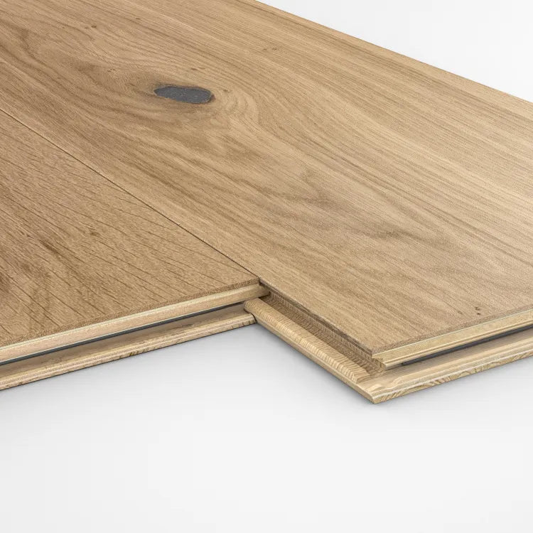 Parquet contrecollé chêne naturel campagne huilé XL BARLINEK, l.18 cm