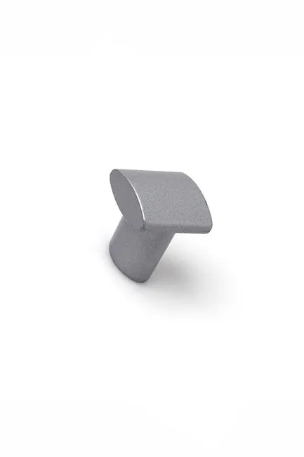 Lot de 4 boutons de meuble Carré zamak, argent REI H.25 x l.20 x P.20 mm