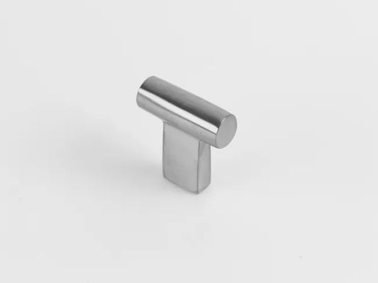Bouton de meuble T laiton, argent REI H.33 x l.12 x P.33 mm
