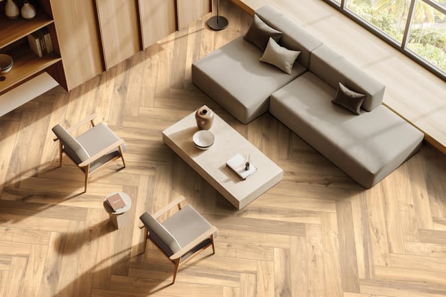Plinthe carrelage Meet, miel, Ht. x L. 100 cm, Ep.8.5 mm