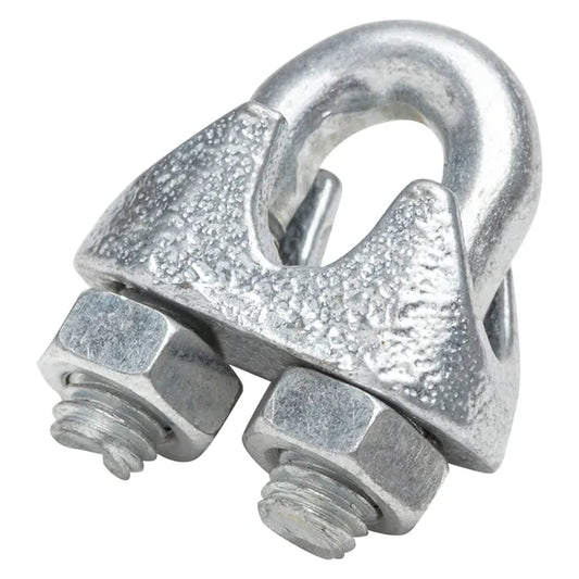 Lot de 2 serre-câbles acier zingué, STANDERS x L.11 x l.20 mm