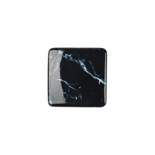 Bouton de meuble Carré, zamak noir peint, l.37 mm