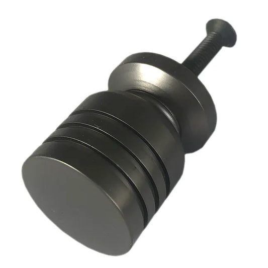 Bouton de meuble cylindrique Tour, aluminium noir