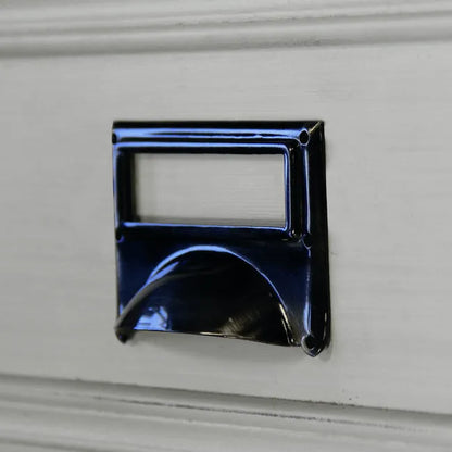 Poignée de meuble Coquille, acier argent nickelé, entraxe 73 mm