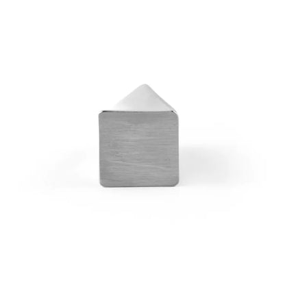Bouton de meuble Volcan, zinc argent