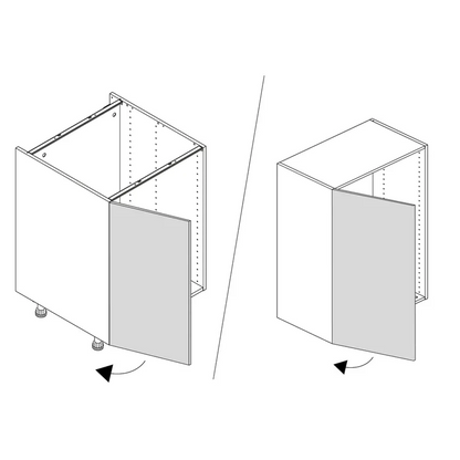 Porte de cuisine DELINIA ID Hudson chêne clair mat H.51 x l.59.7 cm