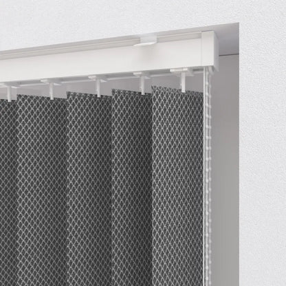 Lot de 5 lamelles de store californien Pure, l.8.9 x H.260 cm, gris natking