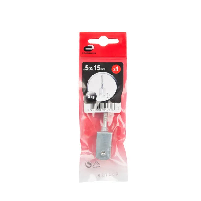 Poulie acier, STANDERS, Diam.15 x l.5 x L.60 mm