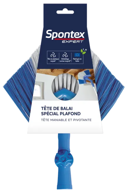 Balai dépoussiérant pour plafond SPONTEX EXPERT Tête maniable et pivotante