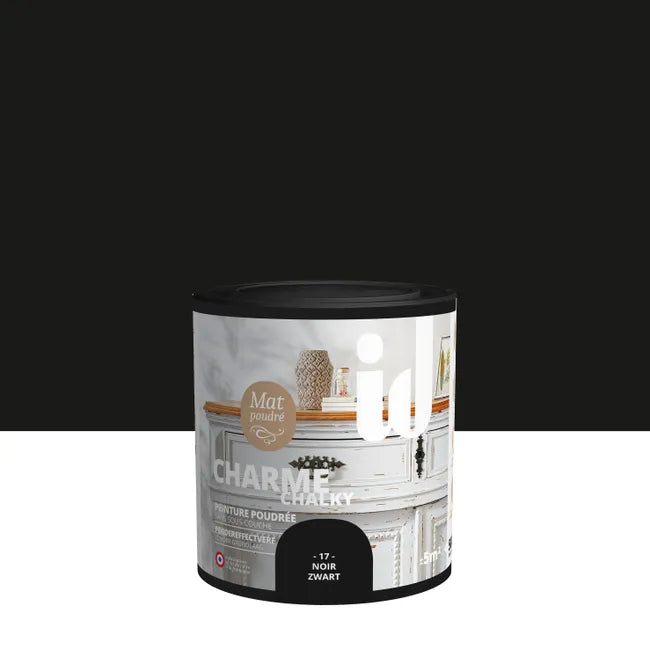 Peinture meuble et objet Charme ID noir chaulé mat 0.5L