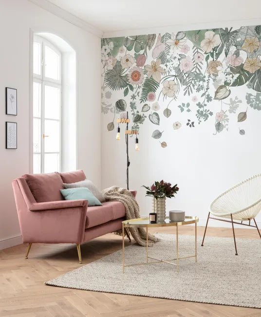 Papier peint panoramique bloomy multicolore l.250 x H.250 cm