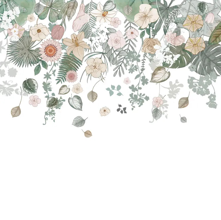 Papier peint panoramique bloomy multicolore l.250 x H.250 cm