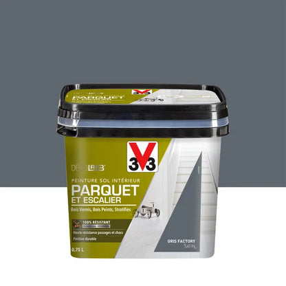 Peinture sol Escalier décolab® V33, gris factory satiné, 750ml