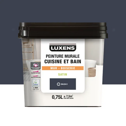 Peinture mur, boiserie balsa 0 satin LUXENS Cuisine et bain 750ml