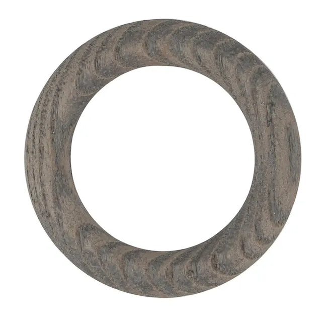 Lot de 10 anneaux pour tringle à rideau Bohème 28 mm bois marron brut